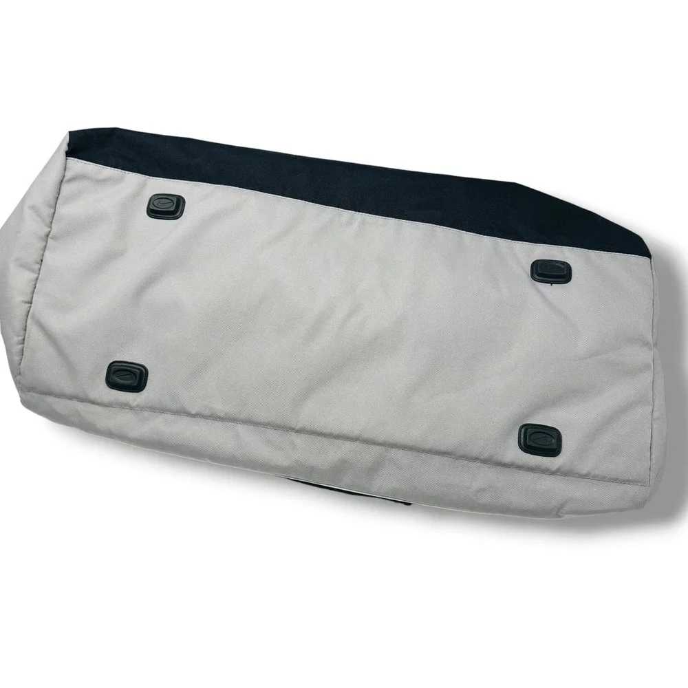 Vintage Nike Duffle Bag Black Gray White Swoosh Logo Gym Travel‎ Carry On Sport